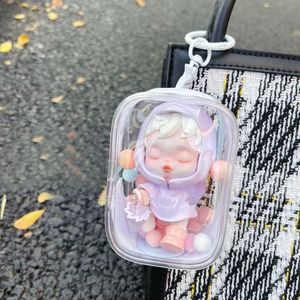 Lagringslådor BINS Tjockna transparenta PVC Mystery Box Organizer Keychain Bag Skydda leksaksfodral för Jasmine Bubble Matt Doll 230907