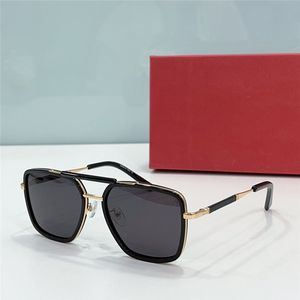 Neues Modedesign für Herren, quadratische Sonnenbrille 1022, Metall- und Acetatrahmen, obere Leiste der Doppelbrücke, einfache und beliebte Outdoor-UV400-Schutzbrille
