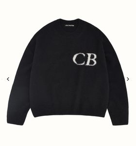 Cole Buxton 니트 대형 Cole Buxton 스웨터 남성 여성 품질 블랙 그레이 스웨트 셔츠 니트 자카드 B5