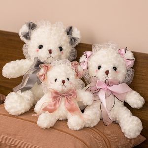 Bonito japonês criativo lolita urso boneca brinquedo de pelúcia fita princesa urso pano boneca presente