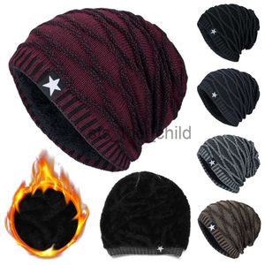 Beanie/Skull Caps Kvinnor och män Fleece -fodrade termiska slouchy vinter Varma hatt Herrmännen Mänskakad hatt Skull Cap X0907