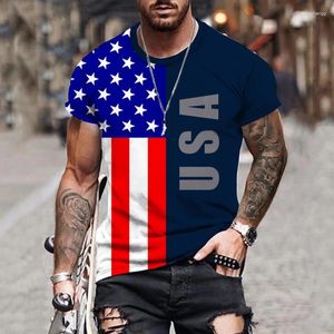 Magliette da uomo T-shirt stampata con bandiera 3D Estate Camicia creativa di design britannico UE Abito nazionale Harajuku moda casual oversize