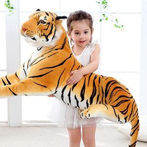 Lunghezza delle bambole di peluche compresa la coda Peluche grande tigre Animali di peluche morbidi Simulazione Bambola tigre bianca Bambini Regalo di compleanno per bambini 230906