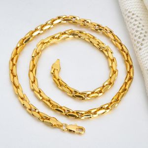 Łańcuchy Zeadear Jewelry Cuban Chain Naszyjnik dla mężczyzn Kobiety Podstawowe punkowa Copper Curb link Choker Vintage Gold Color Solid Metal Colla