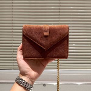 Cadeia Câmera Compras Sacos De Ombro Bolsas Crossbody Bag Hobo Underarm Faux Suede Mulheres Bolsa Bolsa Mensageiro Senhora Carteira Letra De Metal Alça Ajustável