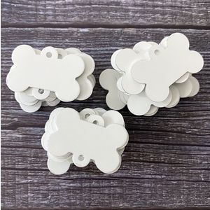 Dog Collars Leashes 10pcs DIY Blank Sublimation Pet Id Name Tags Plates For Cats Jewelry Pendant Personalized Both White 3D Heat Transfer Tag 230906