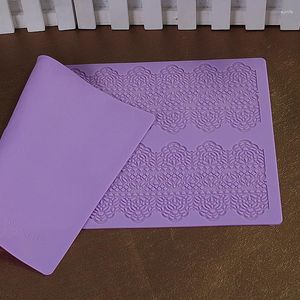 Baking Moulds 40 17CM Silicone Mat Cake Lace Mold Flower Fondant Molds Decorative Decorating Tools