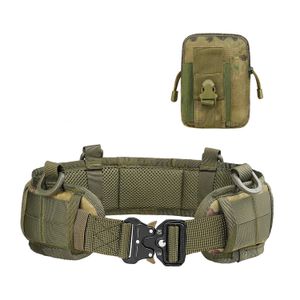 Waist Bags High quality multifunctional and quick disassembly tactical waistband for men's outdoor training nylon set 230906