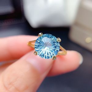 Colore d'oro 18k Aaaaa zircone Ring Anello Impegno anelli per matrimoni per donne regalo di gioielleria