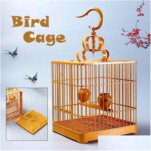 Bird Cages s Odłączona klatka ptaków z podajnikiem i wodobodem małe pet fl set set Dom Parrot Parrot wisząca klatka 230516 DOSTAWA DOMOWA DHNGY