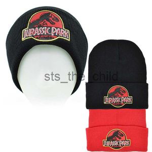 Beanie/Skull Caps Jurassic-Park Dinosaur Caps Winter Hat Beanie Cotton Knit Skullies Beanie Hip Hop Outdoor Streetwear Hats Christmas Hat for fans x0907
