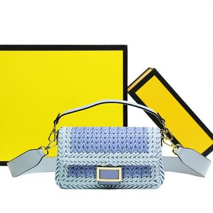 Flap Messenger Bags Weaving Crossbody Bag Hollow Handbag Handwoven Contrasting 3d Texture Gold Hardware Buckle Removable Shoulder Strap High Quality Pouch