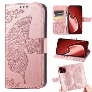 Custodie in pelle a portafoglio con farfalla con stampa 3D per iPhone 15 Pro Max 14 13 12 11 XR XS X 8 7 Porta carte Flip Stand Cover per telefono fiore in rilievo Conque