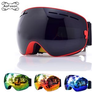 Maschere da sci Maschere da sci Snowboard Occhiali grandangolari da neve professionali con doppi strati Antiappannamento UV400 Uomo Donna Motoslitta Sci Googles 230907