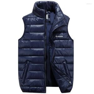 メンズベスト4色6xlノースリーブアウトウェアジャケット冬のファッションカジュアルスリムなソリッドコットンパッドウエストコート濃厚なコート
