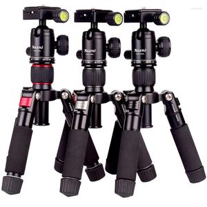 Tripods Xiletu Mini Desktop Tripod Light Portable Micro SLR Camera Clamping الهاتف المحمول بُرّب بث مباشر