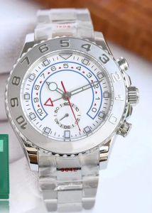 2023 Mens Mavi Dial Ice Out Watchs Saatler Erkekler İçin Altın Saatler Yachtmaster II Elmas Lüks Mekanik Kol saati 44mm Otomatik Hareket En İyi Marka Yüksek Rolü