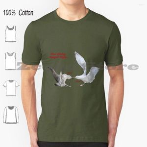 Męskie koszule Tree Styl Seagull Styl ... bawełniane mężczyźni i kobiety miękka moda T-shirt ptak żywność humor Seagulls Starfish