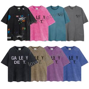 Mens tshirt Women T shirts Galleries designer tee fashion Depts short sleeve summer faded cotton letters print t shirt luxury leisure tops Size S-XL