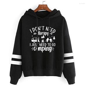 Frauen Hoodies Just Need Go Camping Mode Harajuku Sportwear Hip Hop Streetwear Y2K Ästhetische Kleidung Für Frauen Trainingsanzug Männer tops