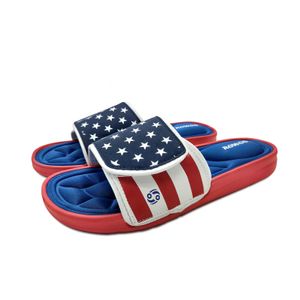 Slippers Men's Massage Slip on Cozy Memory Foam Flip Flops Pool Shoes slides sandals fashion Star Stripe Footwear wholesale drop 230907