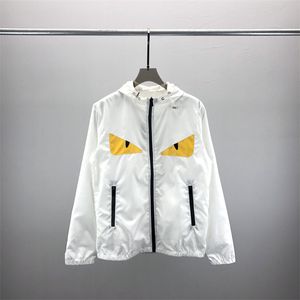 #3 Cardigan Zipper Trench Coats Designer Herrkvinnor Sunscreen Windbreaker Triangle -ikon Black and White Side Chest Zipper 0009