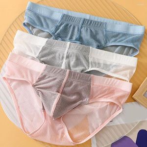 Underpants Men Sexy Swim U Convex Pouch Briefs Low Rise Thongs Mesh Underwear Bikini Bag Panties For Boys Sleep Bottoms