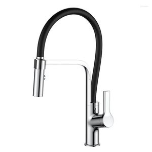 Kitchen Faucets Gold/Grey/Chrome Faucet And Cold Mixer Sink Double Function Single Handle Mounted On Deck.