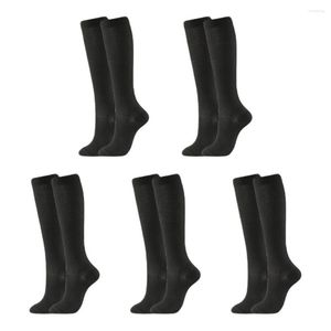 Sportsocken, 5 Paar, Kompressionsstrümpfe, Anti-Ermüdung, bequem, einfarbig, Durchblutungsförderung, Abnehmen