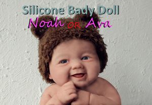 Dolls 7" Boy Micro Preemie Full Body Silicone Smile Baby Doll "Noah" Lifelike Mini Reborn Surprice Children AntiStress 230907