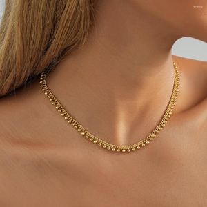 Choker Kreative Retro Kupfer Kette Halskette Für Frauen Einfache Persönlichkeit Damen Geburtstag Party Geschenk Schmuck Großhandel Direkt Verkauf