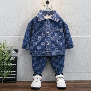 2023ss bambini abiti firmati ragazzo Set di abbigliamento giacca di jeans pantalone denim cappotto per bambini