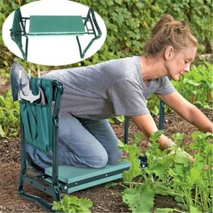 Camp Furniture Robuster, verbesserter Garten-Kniehocker, verdickter Sitz, gepolsterter Kniehocker für drinnen und draußen, 150 kg Tragkraft, tragbar, zusammenklappbar