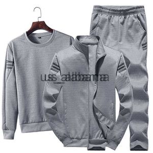 Herrspår Ny tröjajacka Set Men's Casual Sports Set Three Piece Set X0907