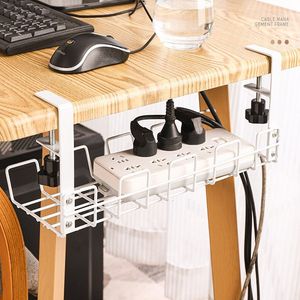 Andere Home Garden Unter Schreibtisch Draht Lagerung Rack Kabel Organizer Tablett Management Tisch Organizadores 230907