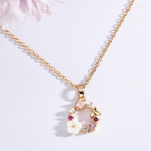 Anhänger Halsketten Mode Halskette Perle Muschel Kreative Schmetterling Blumen Girlande