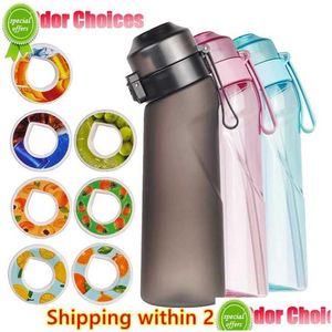 Water Bottles 650Ml Brief Style Water Cup Air Flavored Sports Bottle Suitable For Outdoor Fitness Fashion Fruit Flavor Scent Drop Deli Dhfbh