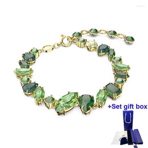 Ketten Hochwertiger Schmuck Personalisiertes grünes Kristallarmband 520 Geschenk, das Liebe voller rituellem Sinn zum Ausdruck bringt