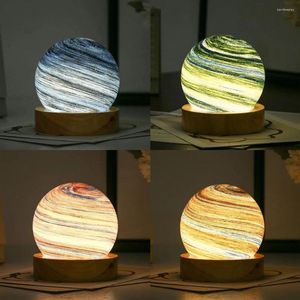 Luci notturne Lampada da scrivania Fashion Planets Regalo decorativo da comodino personalizzato per la luce della camera da letto della decorazione di compleanno