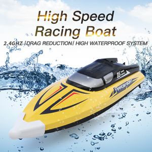 Electricrc barcos rc barco controle remoto de alta velocidade para adultos e crianças piscinas lagos com 20 mph 24ghz alarme de bateria baixa 230906