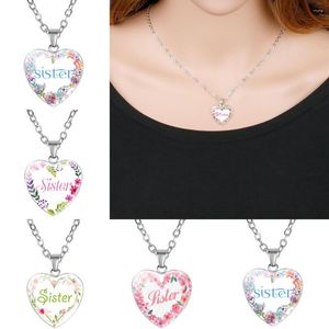 Catene Collana con ciondolo a cuore adorabile per le donne, regalo, sorella, fascino, ragazze di fiori, sorella, gioielli, amicizia