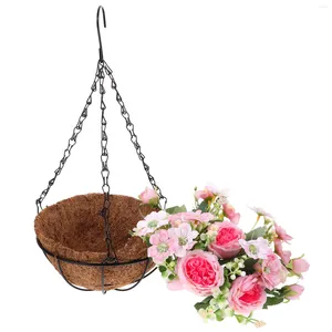 Decorative Flowers Fake Outdoor Hanging Plants Decor Artificial For Outdoors Basket Indoor