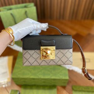 22SS Fashion Handbag Designer Classic Print Totes Women Paklock Tote Bags Leather Canvas Handväskor Nya Mini Bag Chain Bags 20 15CM304Y