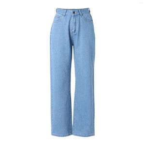 Jeans da donna 2023 a vita alta larghi comodi per le donne taglie forti pantaloni dritti casual alla moda mamma fidanzato lavato