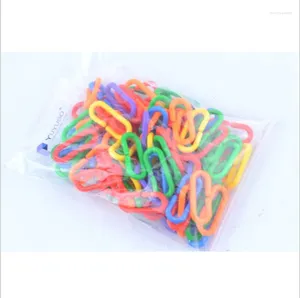 Diğer Kuş Malzemeleri 100 PCS Papaz C-Clip Toy Plastik C-Link Hook Cockatiel Bağlantı Zinciri