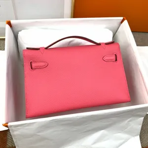 10A Luxurys Bolsas Sacos Designer Mulheres Bolsa Messenger Bag Sacola Rosa Saco Genuíno Fitas De Couro Saco De Luxo Epson Couro Boca De Ouro Prata Fivela Envelope Saco