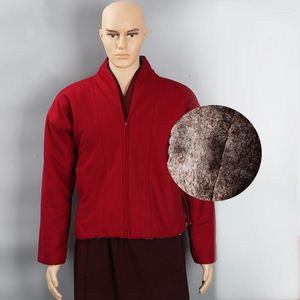 Ethnic Clothing Lamaism Costume Tibetan Buddhism Lama Monk Clothes Winter Zipper Dongbo Coat Thermal Top Resident 2023