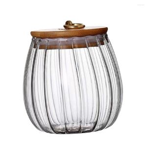 Storage Bottles Sealed Containers Food Tea Jar Portable Can Glass Leaf Canister Household Candy Airtight Bamboo