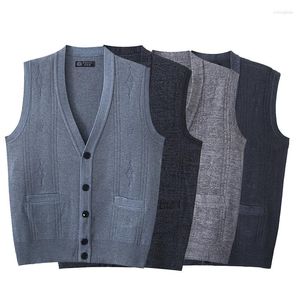 Męskie swetry męskie moda biznesowa kamizetka kamizetki sweter