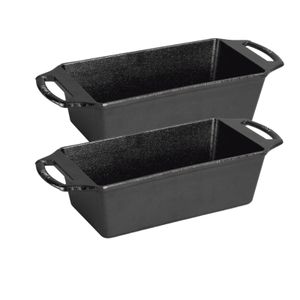 Cookware set lodge gjutjärn kryddat 2 stycke loaf pan set 230906